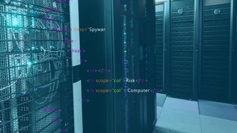 animation of computer data processing over computer servers
