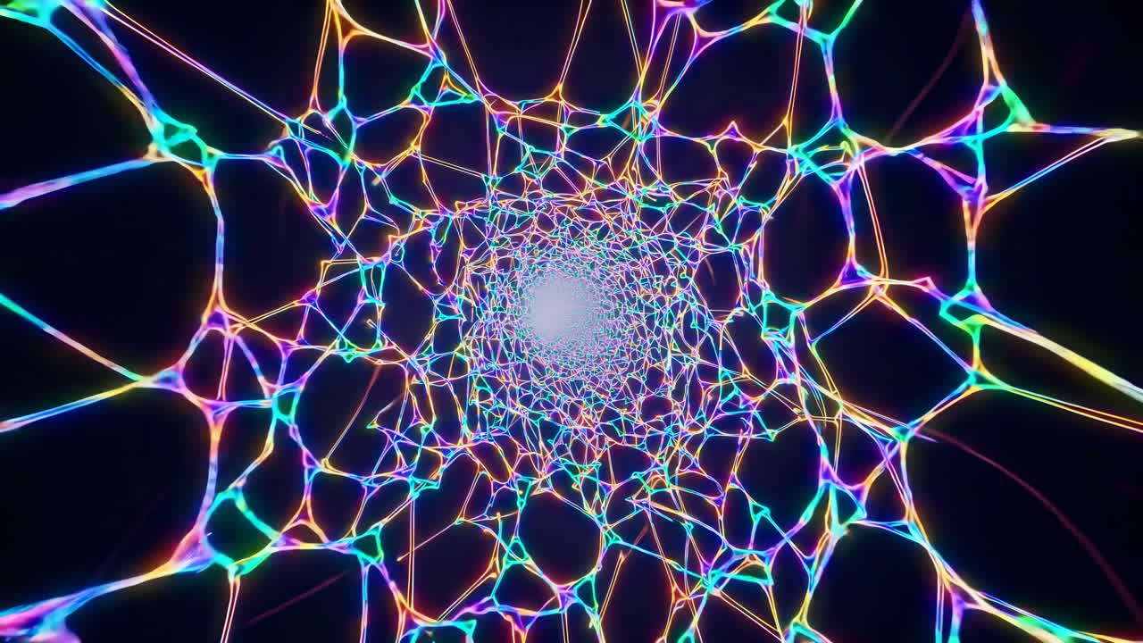 túnel de neón abstracto