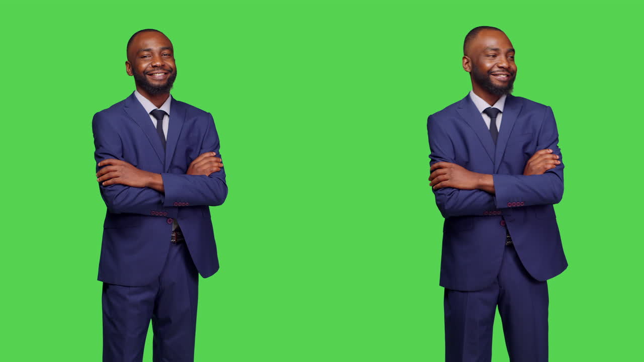 Empresário afro-americano profissional de terno