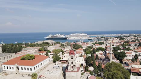 Rhodos,-Griechenland,-Luftaufnahme-4k