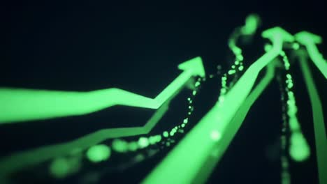 dynamic flow of green light: a visual journey through abstract shapes and patterns representing movement and energy in a digital space