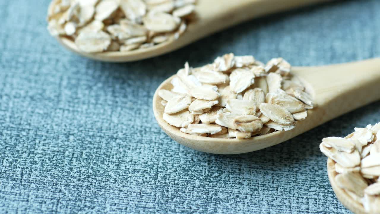 Oatmeal in Wooden Spoons