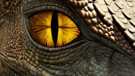 primer plano de un ojo de dragón