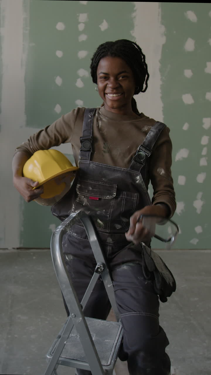 Construction worker taking a break