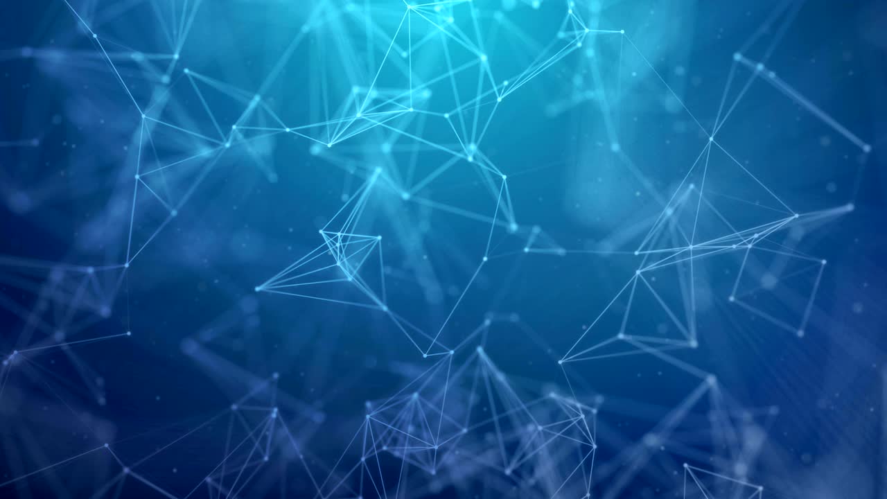 Abstract plexus dark blue molecule structure medical Molecules medical and technology futuristic structure presentation loop backgrund for science, chemistry, biology, medicine, research.