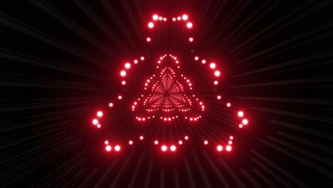 abstract red triangle tunnel visuals