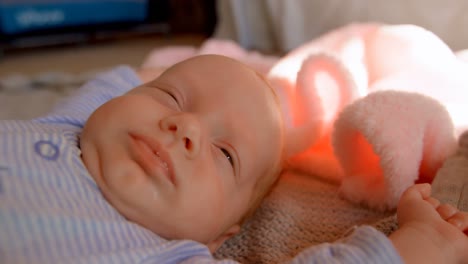 baby boy relaxing at home 4k