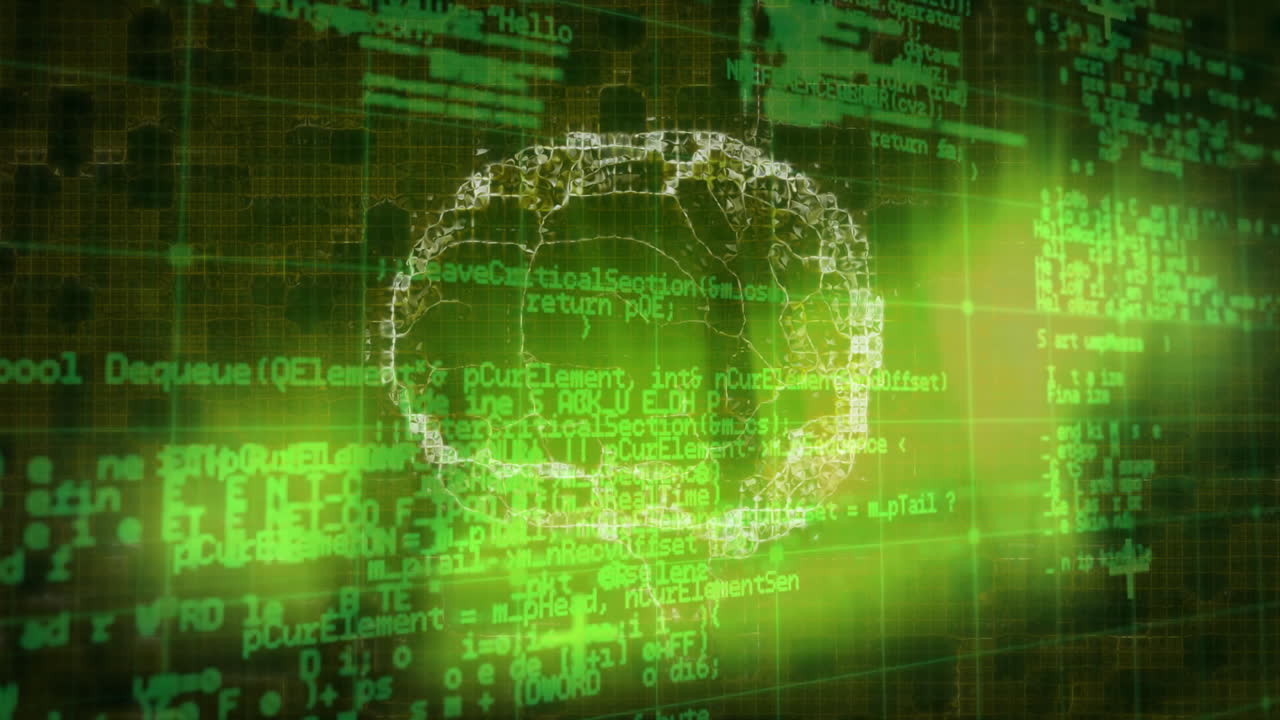 animación del procesamiento de datos científicos en el cerebro humano