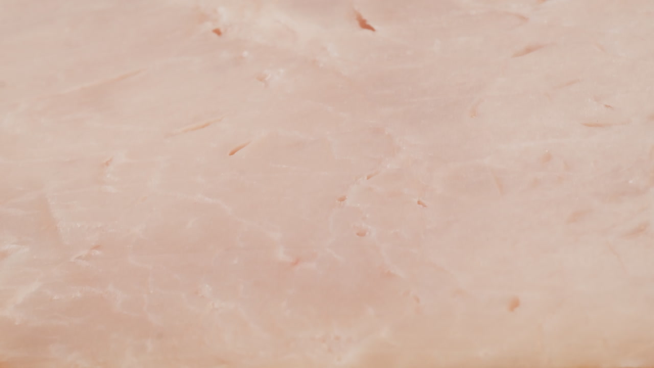 Close-up of Sliced Ham