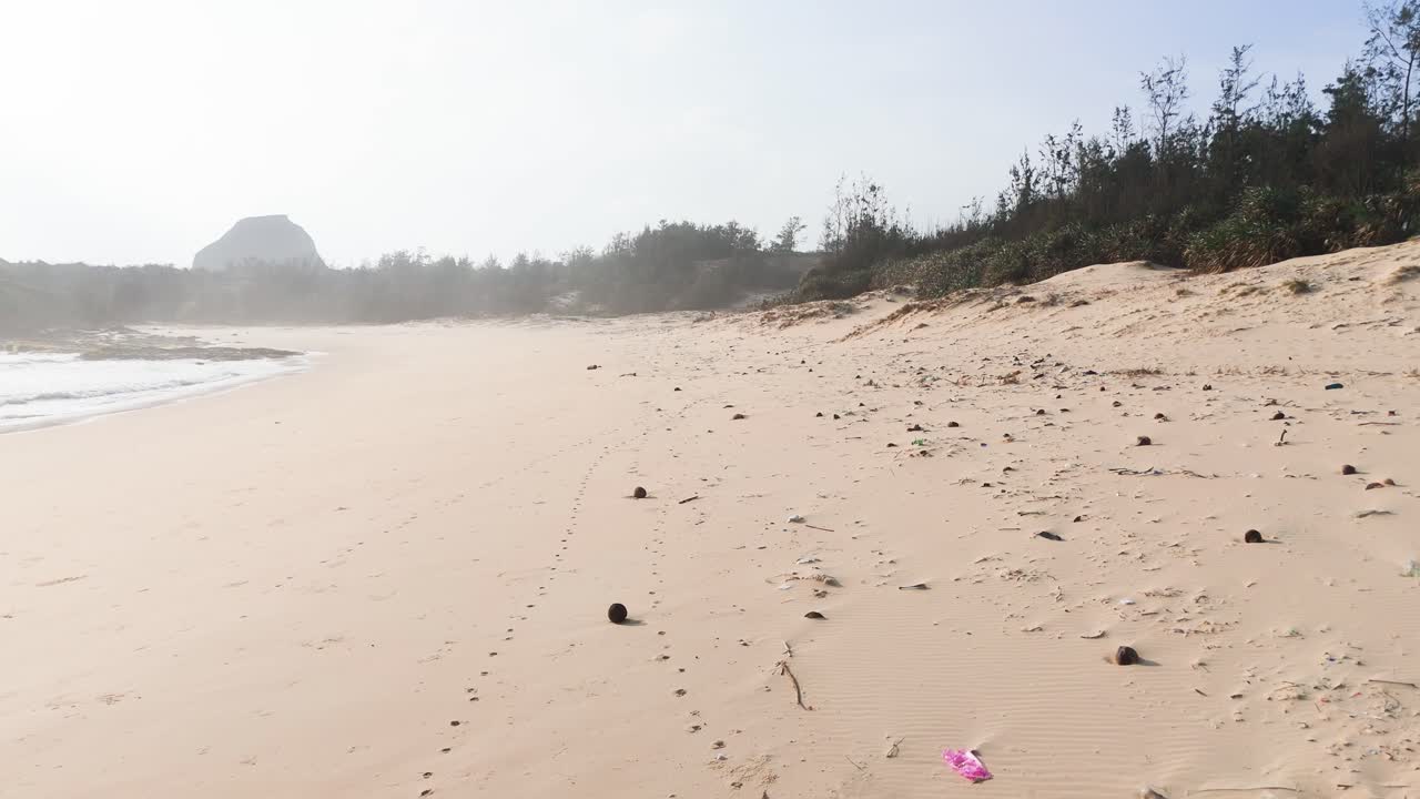 View Dolly of Bãi Tắm Hòn Choi Beach in the Morning.