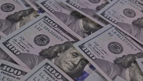 american cash banknotes with one hundred us dollar money