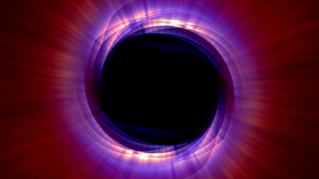 las partículas mágicas anillo fondo abstracto, animación, renderización, bucle