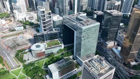 aerial view of hong kong government headquarters