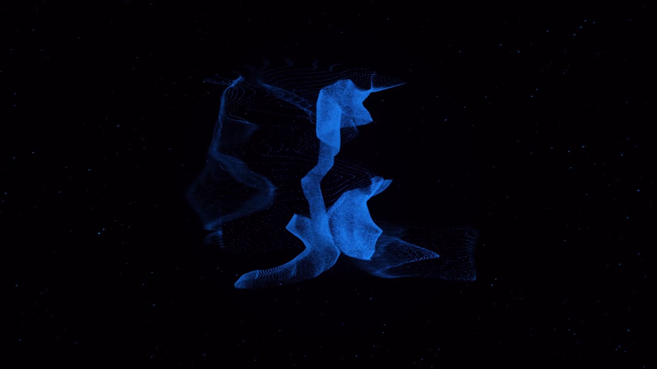 nota de música resplandeciente abstracta en el espacio