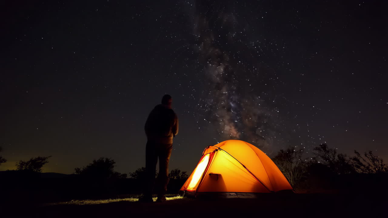 Camping Under the Stars with the Milky Way