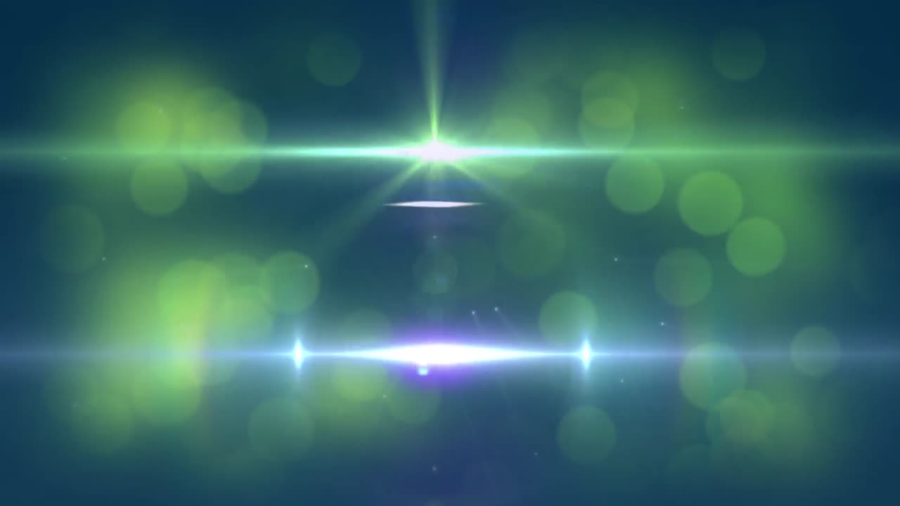 파란색 배경에 녹색 빛나는 불빛 반점