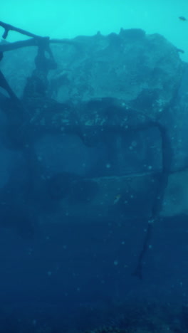 underwater wreckage of a ship