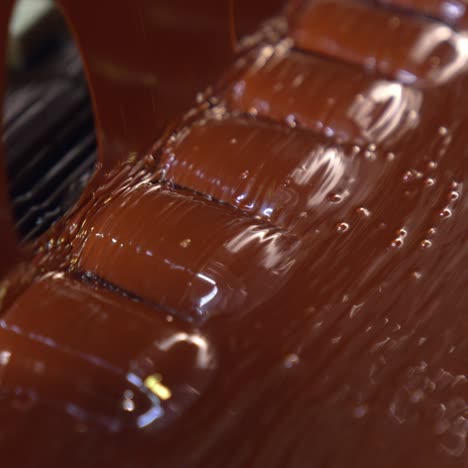 close-up of melting chocolate