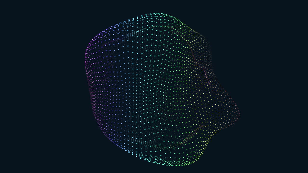 Colorful futuristic dots pattern on dark space