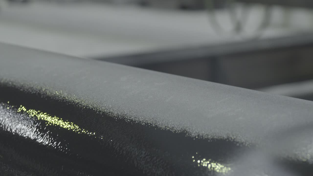 Industrial pipe coating process Premium Stock Video Footage