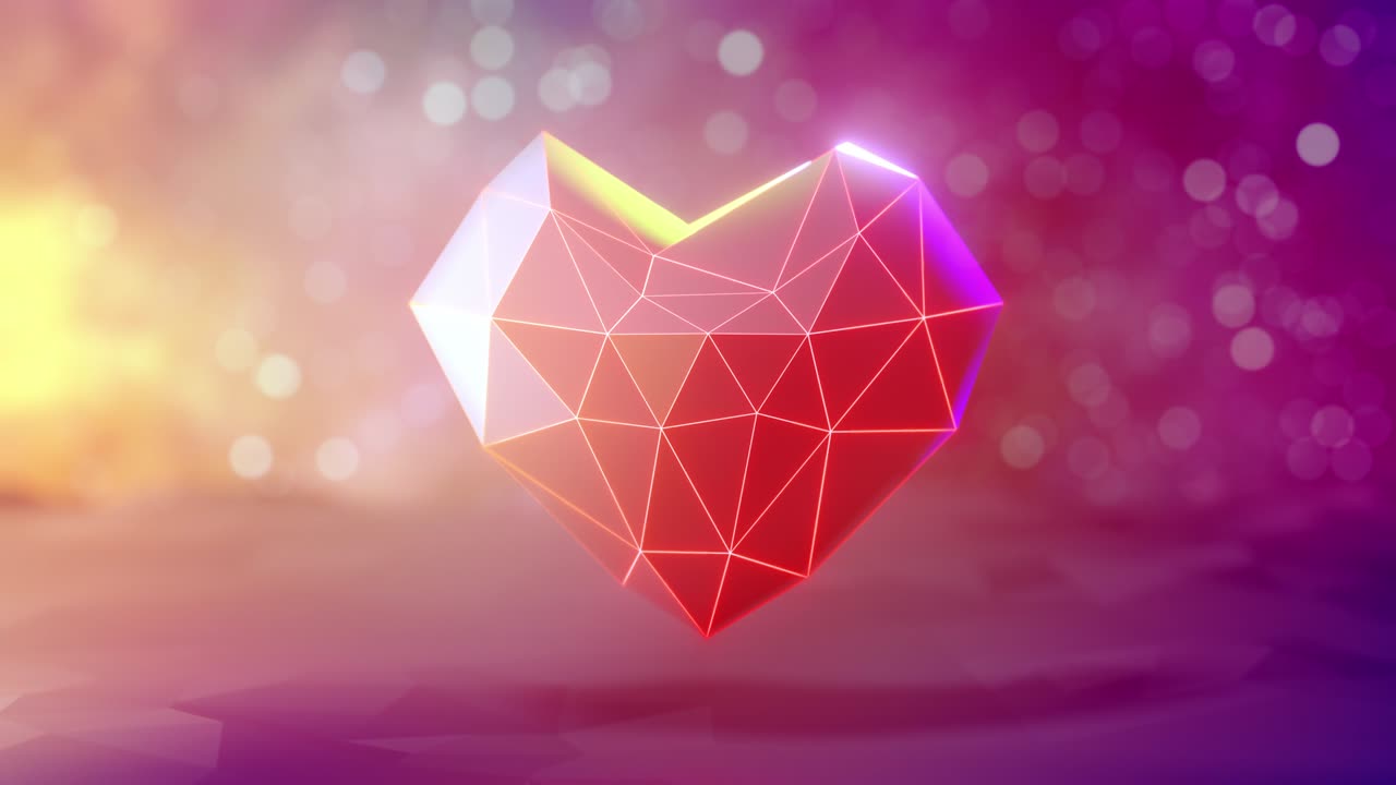 animación de bucle renderización 3d del latido del corazón en el amor o concepto médico.