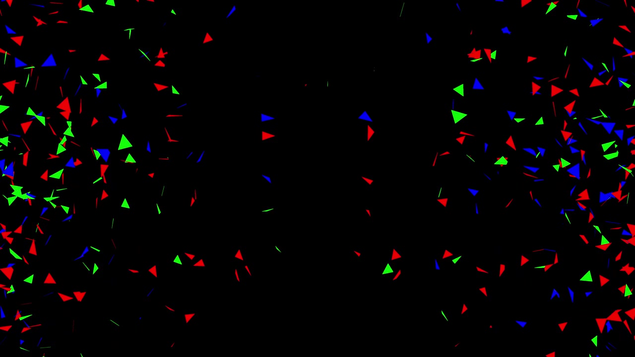 Esplosione di coriandoli colorati su sfondo nero