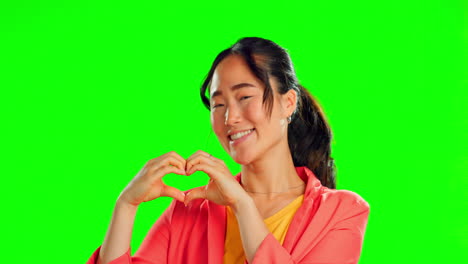 Face,-heart-and-hands-of-happy-woman-in-studio