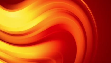 a red yellow gradient of a bright fire color changes slowly and cyclically. 4k smooth seamless looped abstract animation. 3d render of curved lines. 28