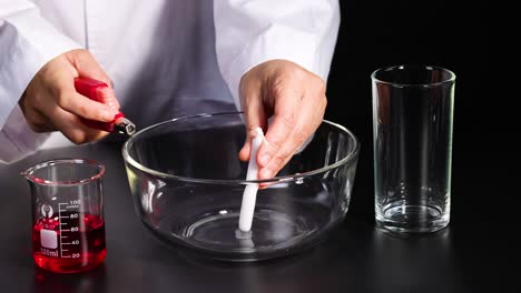 experimento de vela en un entorno de laboratorio