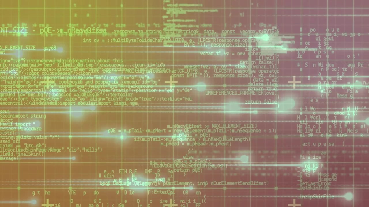 Animation von Text mit Globus und Netzwerk von Verbindungen