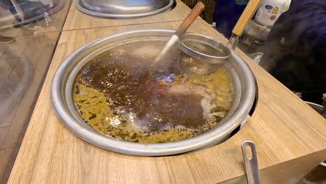 hot pot cooking at food stall