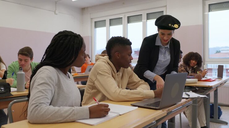 Classroom with students and teacher