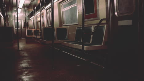 empty subway car interior