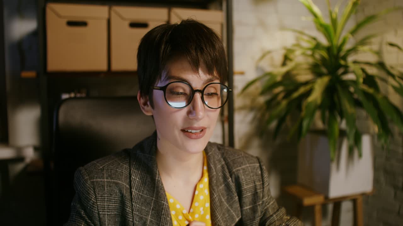 Woman working from home