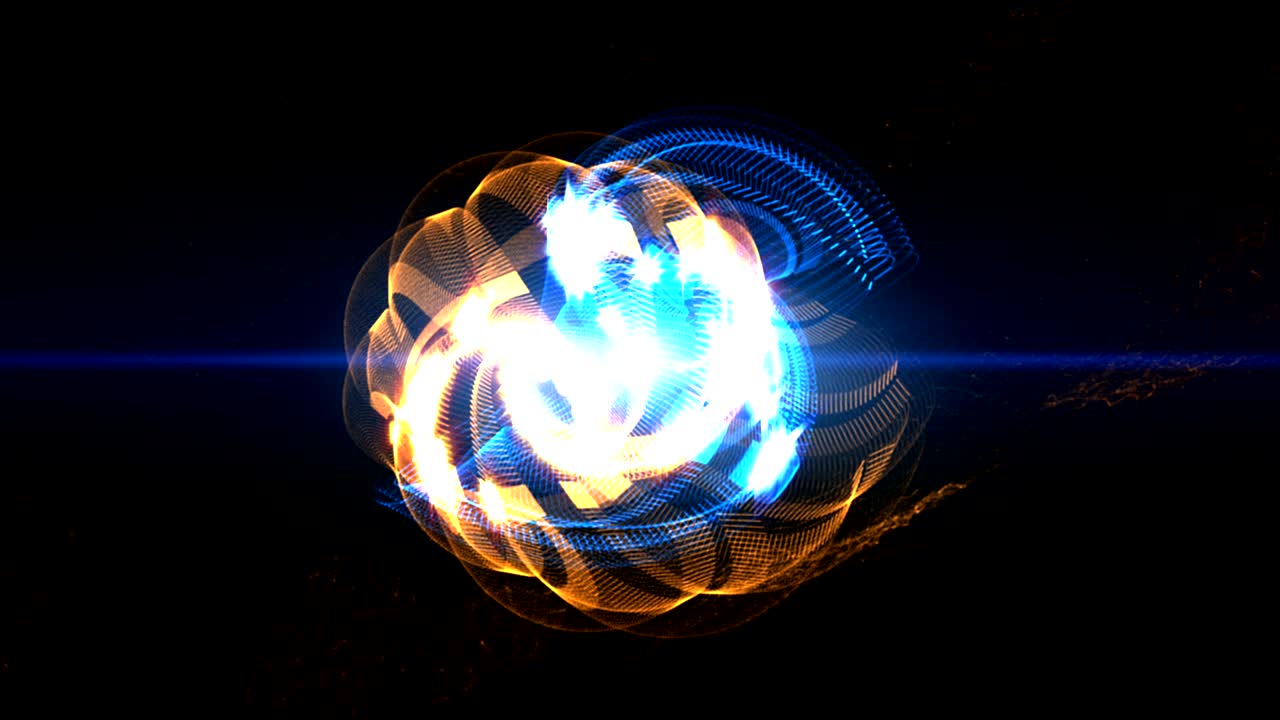 4k Abstract motion background, shining lights, energ and sparkling style particles, seamless