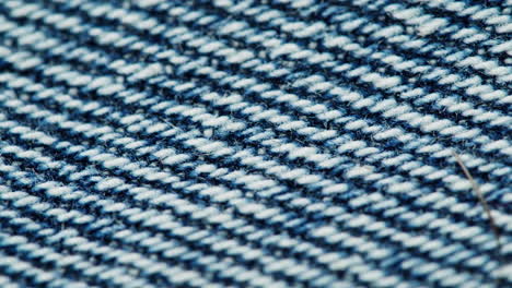 close-up view of denim fabric texture