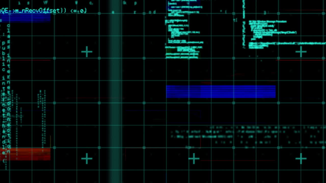 Program codes and colorful glitches