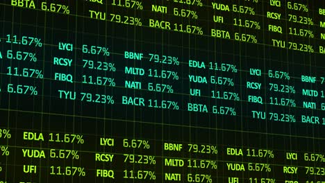 Stock-market-data-processing-against-black-background