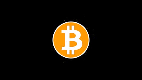 hermosa apariencia del icono creativo de bitcoin animación