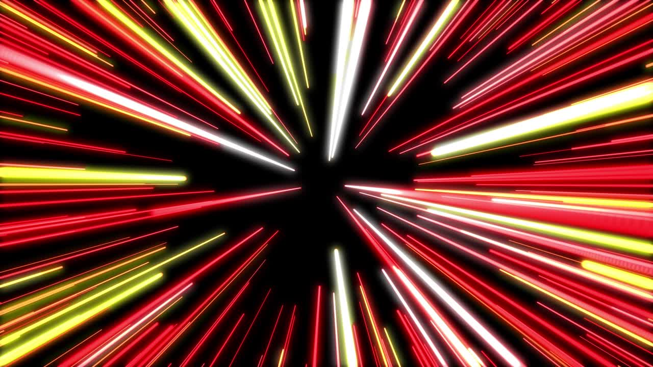 Animation  hyper jump  moving through red stars in Universe