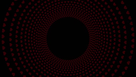 LOOP Heart shape disco light background,