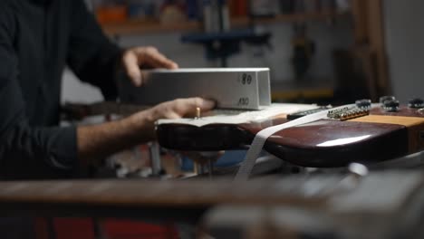 guitar repair in progress