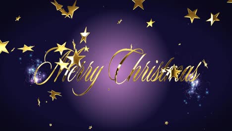 Animation-of-christmas-greetings-text-over-christmas-gold-stars