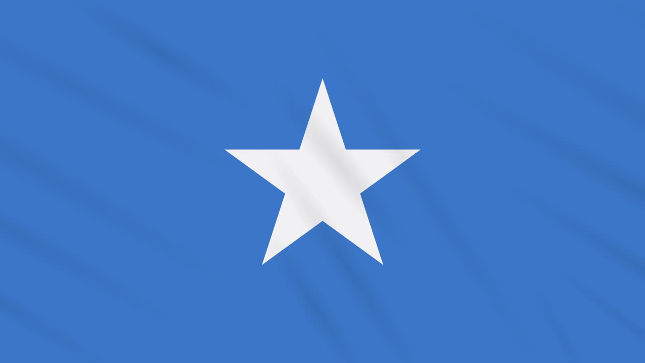 la bandera de somalia agitando tela, bucle de fondo