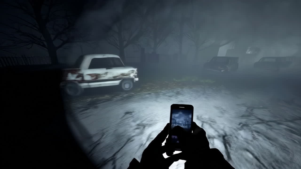 Night Horror in an Abandoned Street