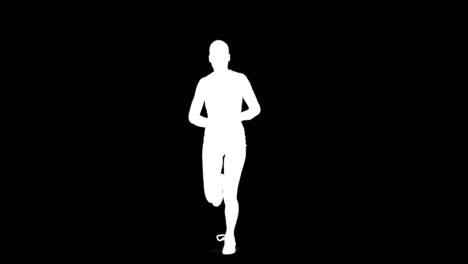 digital video of a sportswoman is running