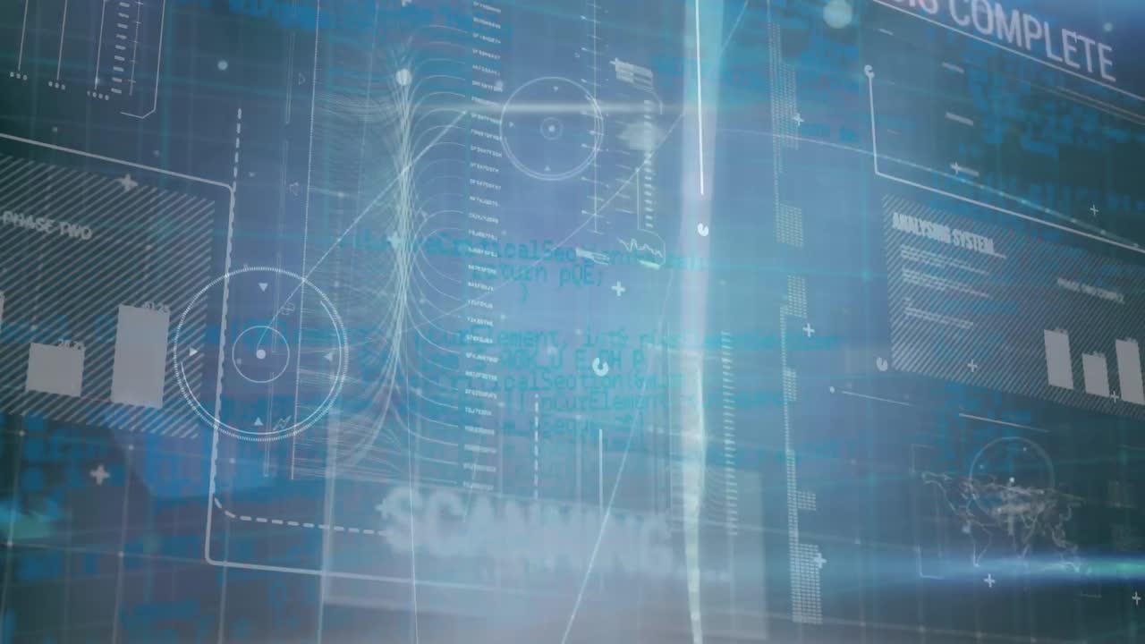 animación de la red de conexiones sobre fondo azul