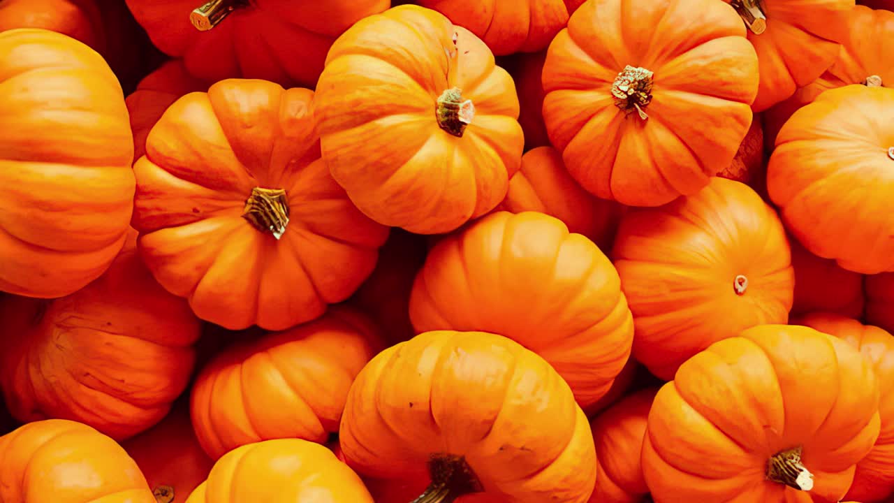 Pile Of Sweet Halloween Christmas Pumpkins At The Market