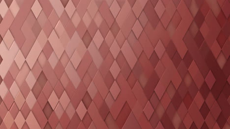 animation rose gold abstract rhombus shape pattern. luxury 3d geometric pattern background. simple and minimal. looped motion graphic.