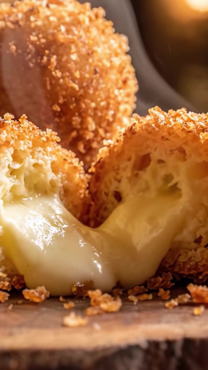 Deliciously Melted Cheese Balls: Crispy on the Outside, Gooey on the Inside, Perfectly Golden Fried Snacks for Cheese Lovers to Indulge in!